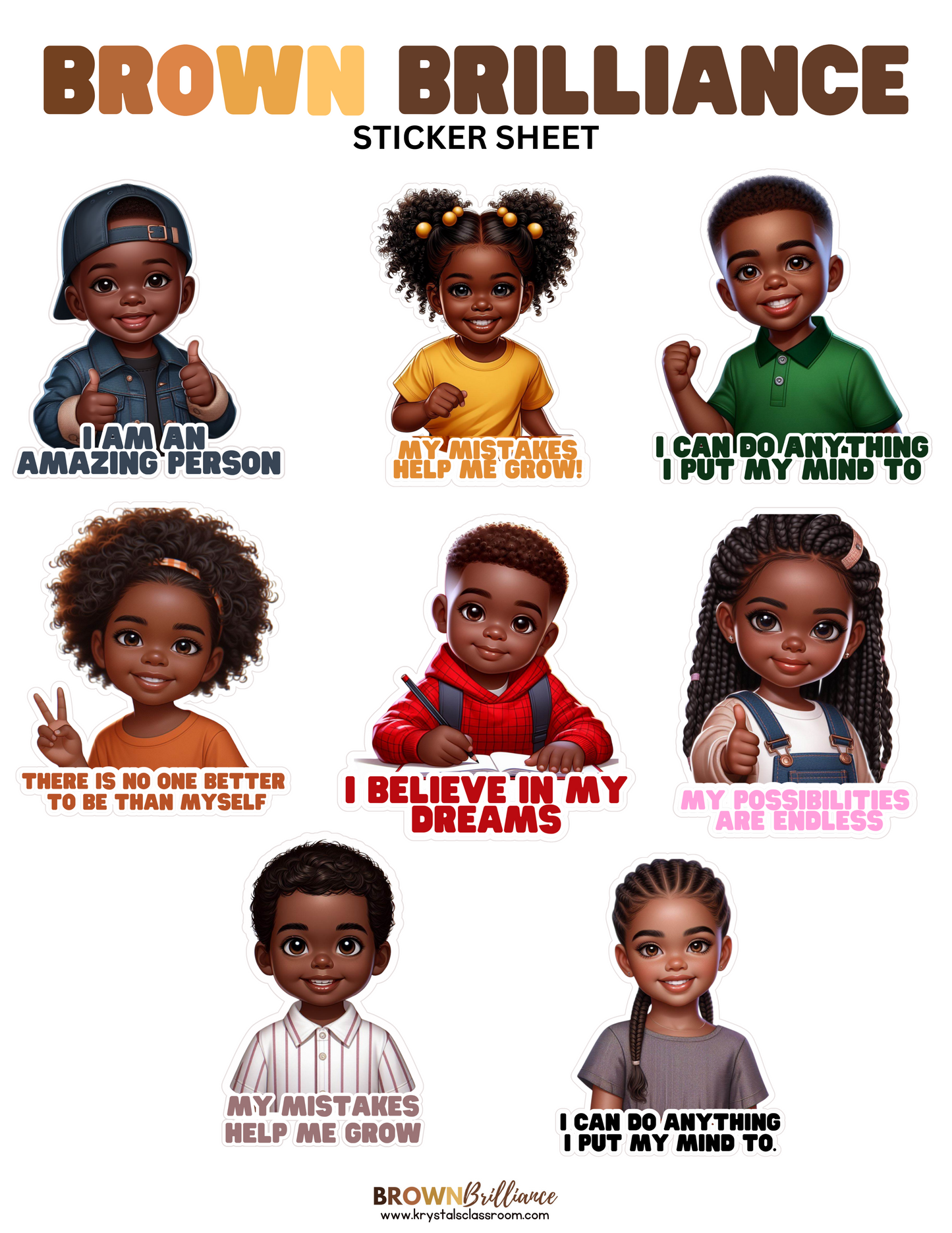 The Brown Brilliance Bundle: Emotional Empowerment Toolkit  {Mixed Boy & Girl Set}